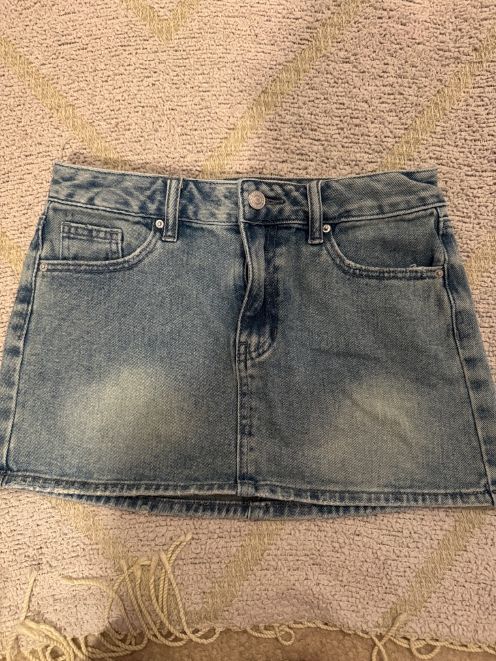 PacSun Denim Mini Skirt Size 25 Y2K Low Rise Jean Skirt Blue